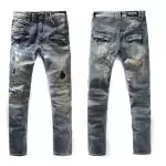 balmain jeans stretch distressed skinny 2 hole